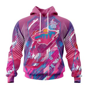Personalized NHL Minnesota Wild I Pink I Can! Fearless Again Breast Cancer Unisex Pullover Hoodie