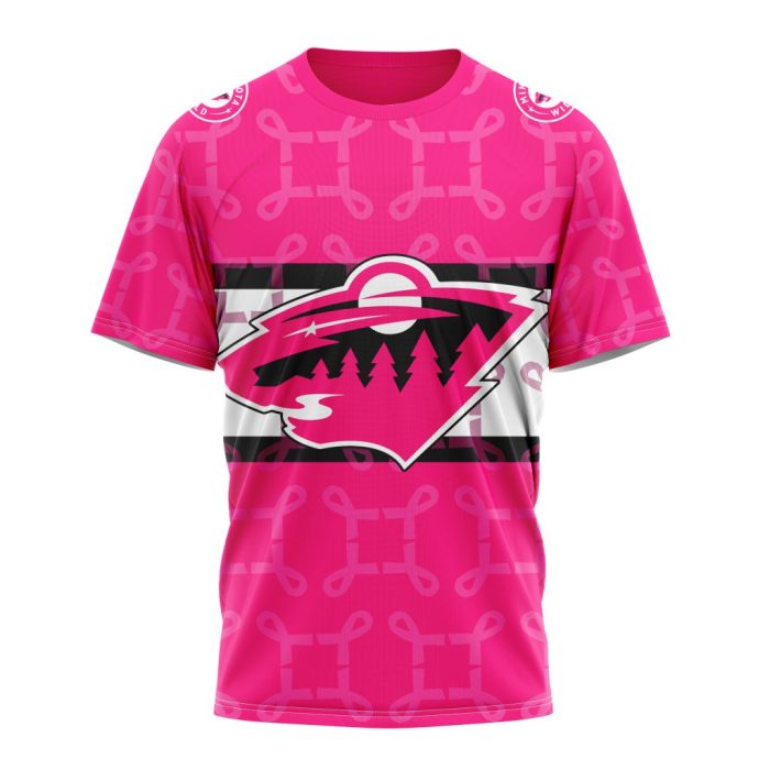 Personalized NHL Minnesota Wild I Pink I Can! In October We Wear Pink Breast Cancer Unisex Tshirt TS5396