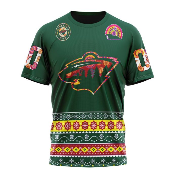 Personalized NHL Minnesota Wild Jersey Hockey For All Diwali Festival Unisex Tshirt TS5397