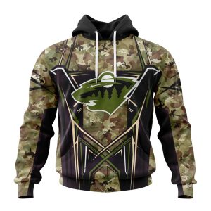 Personalized NHL Minnesota Wild Special Camo Color Design Unisex Hoodie