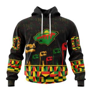 Personalized NHL Minnesota Wild Special Design Celebrate Black History Month Unisex Pullover Hoodie