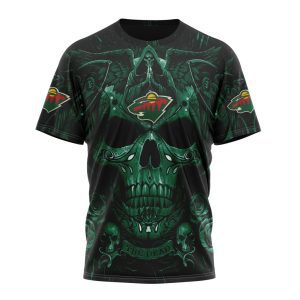 Personalized NHL Minnesota Wild Special Design With Skull Art Unisex Tshirt TS5411