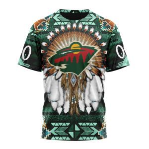 Personalized NHL Minnesota Wild Special Native Costume Design Unisex Tshirt TS5413