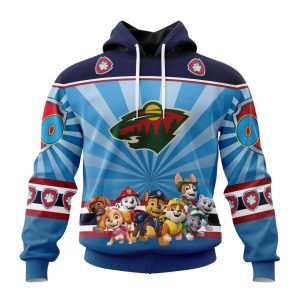 Personalized NHL Minnesota Wild Special Paw Patrol Kits Unisex Pullover Hoodie