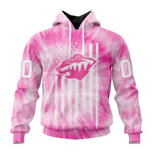 Personalized NHL Minnesota Wild Special Pink Tie-Dye Unisex Pullover Hoodie