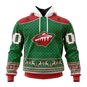 Personalized NHL Minnesota Wild Special Ugly Christmas Unisex Pullover Hoodie
