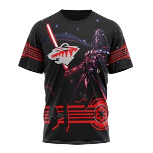 Personalized NHL Minnesota Wild Specialized Darth Vader Version Jersey Unisex Tshirt TS5423