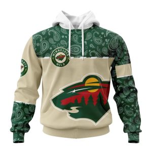 Personalized NHL Minnesota Wild Specialized Hockey With Paisley Unisex Pullover Hoodie