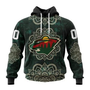 Personalized NHL Minnesota Wild Specialized Mandala Style Unisex Pullover Hoodie