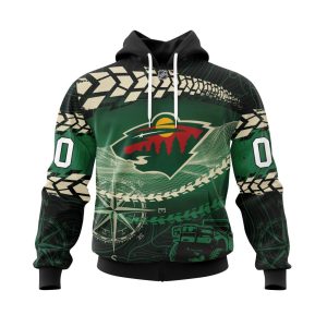 Personalized NHL Minnesota Wild Specialized Off - Road Style Unisex Pullover Hoodie