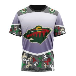 Personalized NHL Minnesota Wild Specialized Sport Fights Again All Cancer Unisex Tshirt TS5437