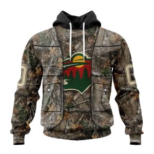Personalized NHL Minnesota Wild Vest Kits With Realtree Camo Unisex Pullover Hoodie