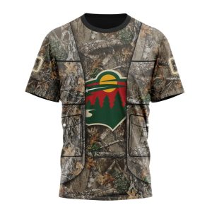 Personalized NHL Minnesota Wild Vest Kits With Realtree Camo Unisex Tshirt TS5442