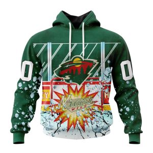 Personalized NHL Minnesota Wild With Ice Hockey Arena Unisex Pullover Hoodie