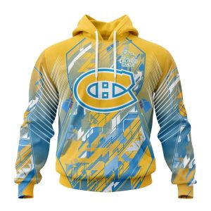 Personalized NHL Montreal Canadiens Fearless Against Childhood Cancers Unisex Pullover Hoodie