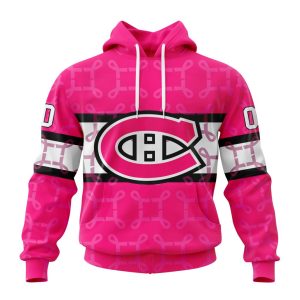 Personalized NHL Montreal Canadiens I Pink I Can! In October We Wear Pink Breast Cancer Unisex Pullover Hoodie