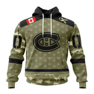 Personalized NHL Montreal Canadiens Special Camo Military Appreciation Unisex Pullover Hoodie