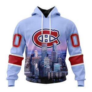 Personalized NHL Montreal Canadiens Special Design With City Skyline Unisex Pullover Hoodie