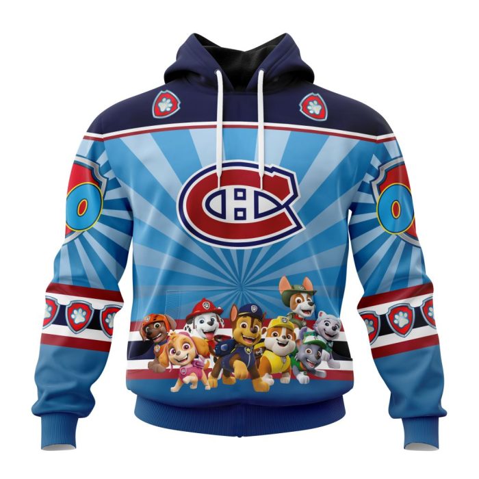 Personalized NHL Montreal Canadiens Special Paw Patrol Kits Unisex Pullover Hoodie