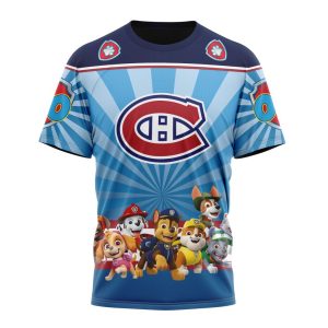 Personalized NHL Montreal Canadiens Special Paw Patrol Kits Unisex Tshirt TS5473