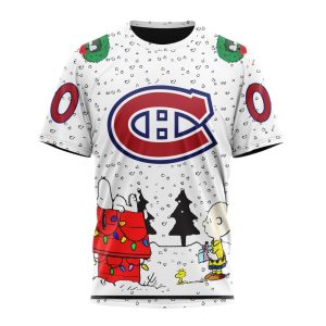 Personalized NHL Montreal Canadiens Special Peanuts Design Unisex Tshirt TS5474