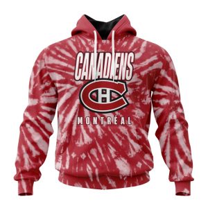 Personalized NHL Montreal Canadiens Special Retro Vintage Tie - Dye Unisex Pullover Hoodie