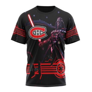 Personalized NHL Montreal Canadiens Specialized Darth Vader Version Jersey Unisex Tshirt TS5481
