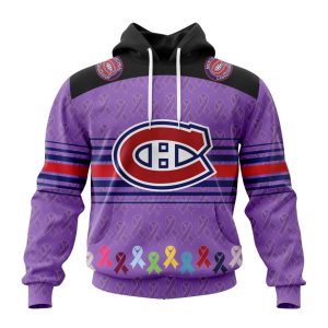 Personalized NHL Montreal Canadiens Specialized Design Fights Cancer Unisex Pullover Hoodie