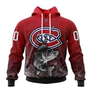 Personalized NHL Montreal Canadiens Specialized Fishing Style Unisex Pullover Hoodie