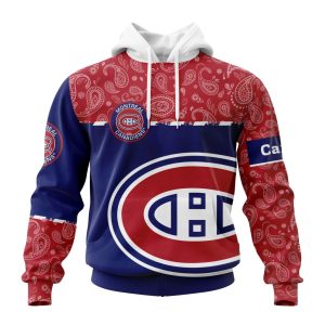 Personalized NHL Montreal Canadiens Specialized Hockey With Paisley Unisex Pullover Hoodie
