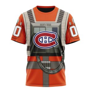 Personalized NHL Montreal Canadiens Star Wars Rebel Pilot Design Unisex Tshirt TS5498