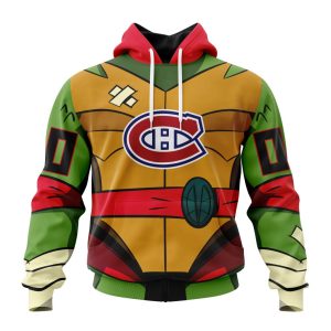 Personalized NHL Montreal Canadiens Teenage Mutant Ninja Turtles Design Unisex Pullover Hoodie