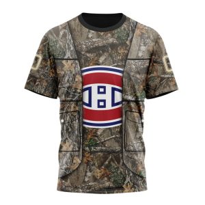 Personalized NHL Montreal Canadiens Vest Kits With Realtree Camo Unisex Tshirt TS5500
