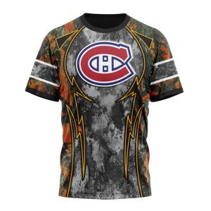Personalized NHL Montreal Canadiens With Camo Concepts For Hungting In Forest Unisex Tshirt TS5501