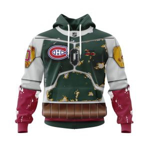 Personalized NHL Montreal Canadiens X Boba Fett's Armor Unisex Pullover Hoodie