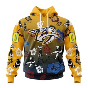 Personalized NHL Nashville Predators Hawaiian Style Design For Fans Unisex Pullover Hoodie