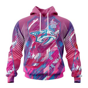Personalized NHL Nashville Predators I Pink I Can! Fearless Again Breast Cancer Unisex Pullover Hoodie