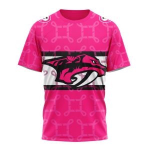 Personalized NHL Nashville Predators I Pink I Can! In October We Wear Pink Breast Cancer Unisex Tshirt TS5513