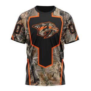 Personalized NHL Nashville Predators Special Camo Realtree Hunting Unisex Tshirt TS5521