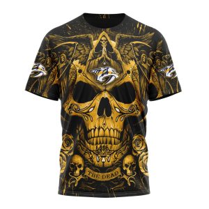 Personalized NHL Nashville Predators Special Design With Skull Art Unisex Tshirt TS5527