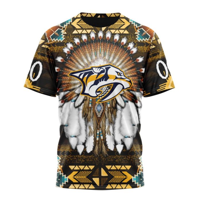 Personalized NHL Nashville Predators Special Native Costume Design Unisex Tshirt TS5529