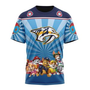 Personalized NHL Nashville Predators Special Paw Patrol Kits Unisex Tshirt TS5531