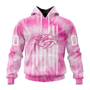 Personalized NHL Nashville Predators Special Pink Tie-Dye Unisex Pullover Hoodie