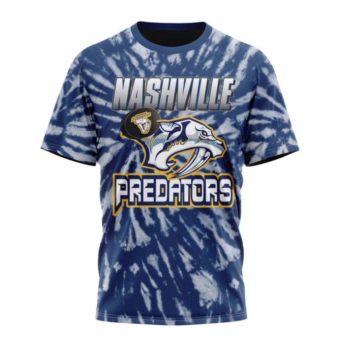 Personalized NHL Nashville Predators Special Retro Vintage Tie - Dye Unisex Tshirt TS5535