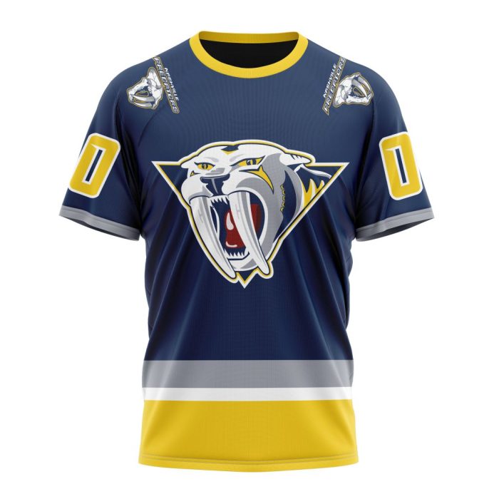 Personalized NHL Nashville Predators Special Reverse Retro Redesign Unisex Tshirt TS5536