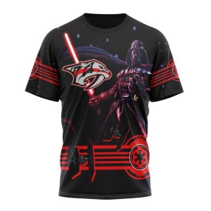 Personalized NHL Nashville Predators Specialized Darth Vader Version Jersey Unisex Tshirt TS5539