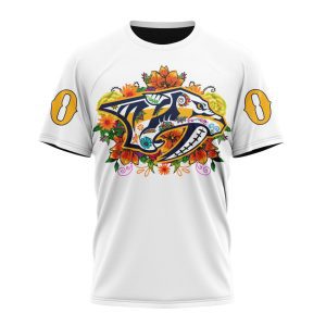 Personalized NHL Nashville Predators Specialized Dia De Muertos Unisex Tshirt TS5544