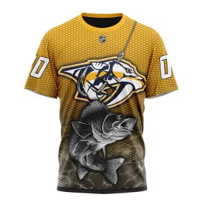 Personalized NHL Nashville Predators Specialized Fishing Style Unisex Tshirt TS5546