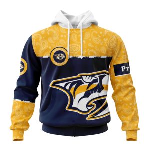 Personalized NHL Nashville Predators Specialized Hockey With Paisley Unisex Pullover Hoodie