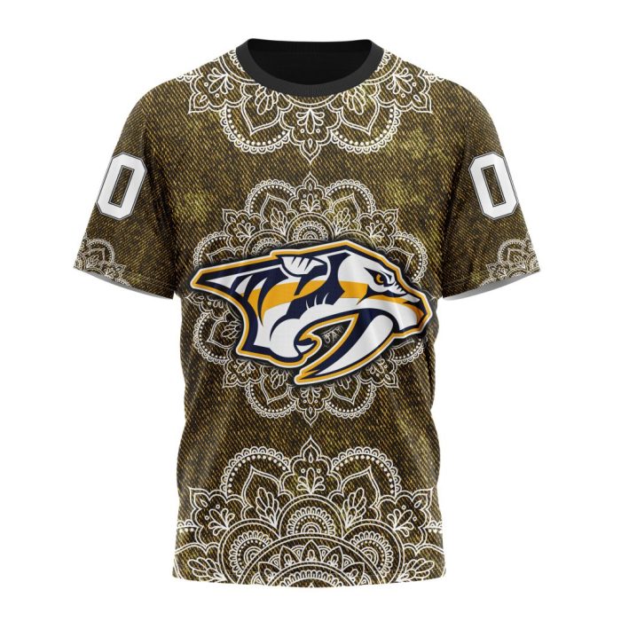 Personalized NHL Nashville Predators Specialized Mandala Style Unisex Tshirt TS5550